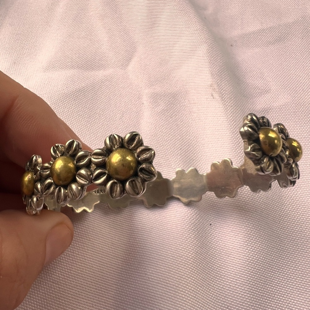 Sunshine Gold Silver 925 Solid Sterling Cuff Brac… - image 6